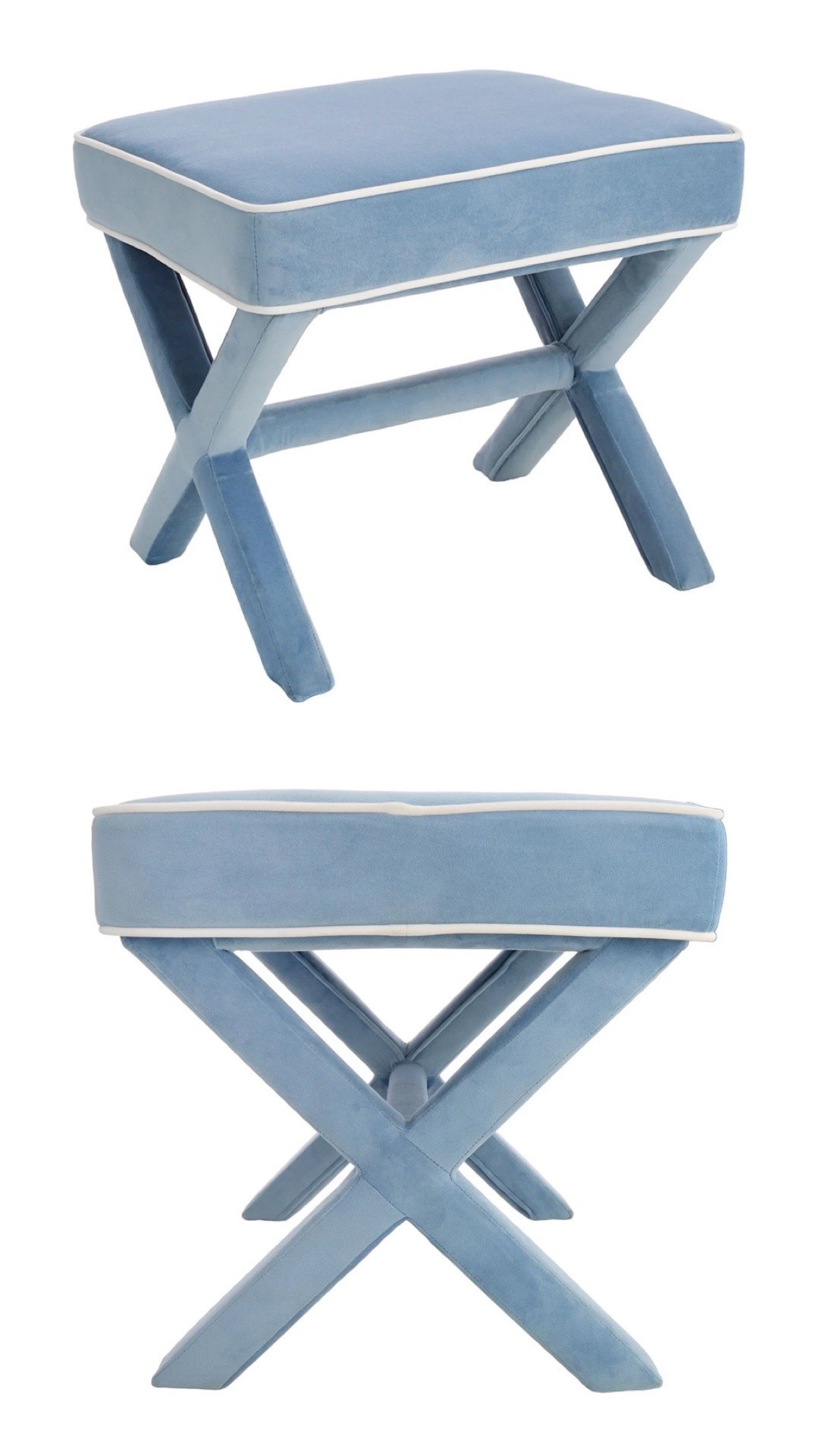 Blue velvet ottoman / blue velvet bench

#LTKHome