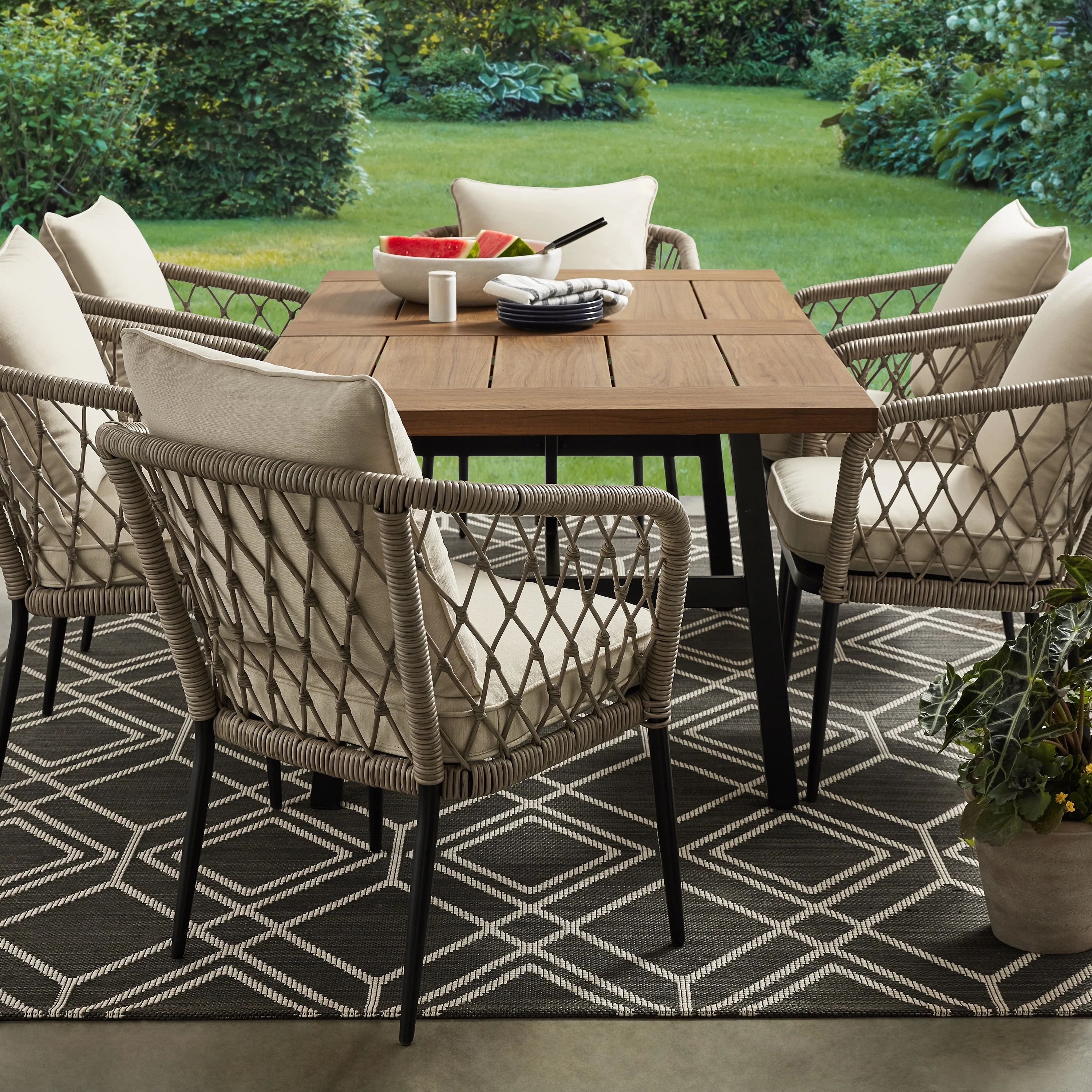 Kennedy Pointe Steel Outdoor Dining Set, 7 Piece, by Better Homes & Gardens | Walmart (US)