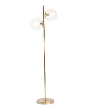 61in  Matte Gold Floor Lamp With Clear Bulbs | TJ Maxx