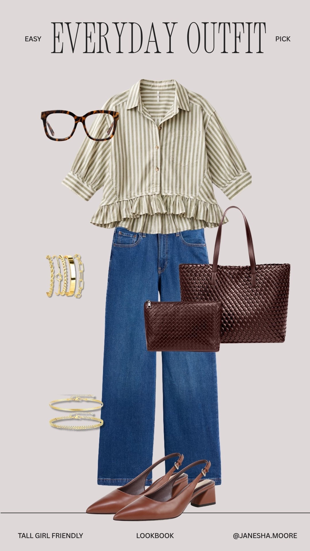 Love this everyday outfit! 5'9 200 lbs wearing a medium striped shirt in a size 30 T-shirt and two jeans

#LTKootd #LTKTall #LTKWorkwear