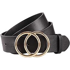 Earnda Women's Leather Belt Fashion Soft Faux Leather Waist Belts For Jeans Dress | Amazon (US)