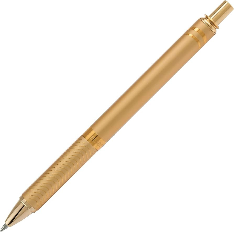 Pentel EnerGel Alloy Retractable Gel Pen, Gold Barrel, Black Ink, Includes Gif Box (BL407XABX) | Amazon (US)