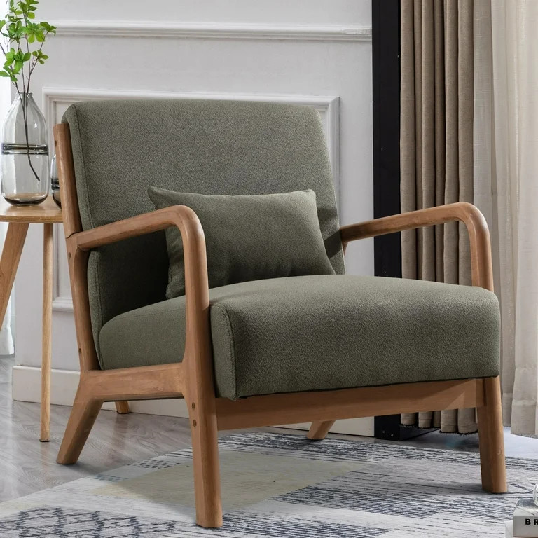 Bonzy Home Mid Century Modern Accent Chair, Green | Walmart (US)