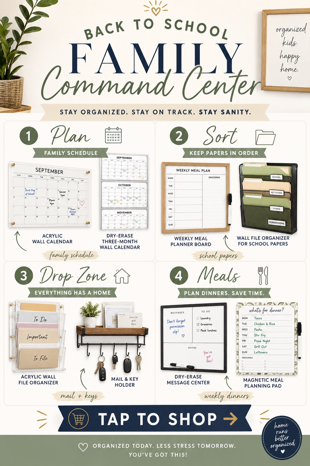 These family command center finds can help organize everything from school schedules and paperwork to mail, keys and weekly meals. Shop wall calendars, file organizers, message boards, meal planners and practical drop-zone storage for a more organized school year. Save these Amazon home organization ideas before your back-to-school reset. 

 #LTKmomlife #LTKKids