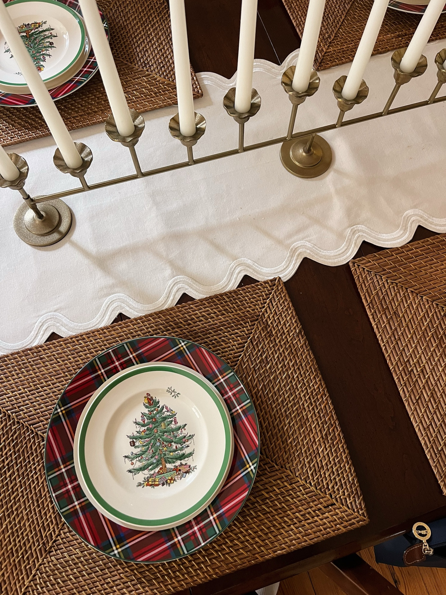 Holiday table coming together!!! Love these plaid plates and can’t wait to get a garland to fill up the middle space. Also linking some of my favorite Spode Christmas items 🎄🎄🎄 these are such classic pieces of holiday decor that you’ll have forever  

#LTKHome #LTKHoliday #LTKSeasonal