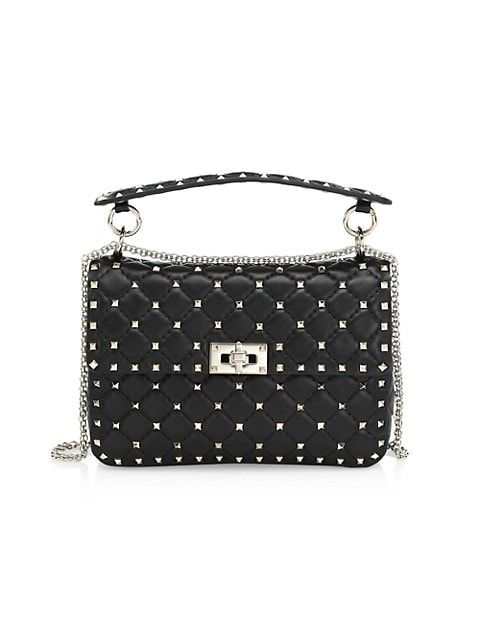 Medium Rockstud Spike Leather Shoulder Bag | Saks Fifth Avenue