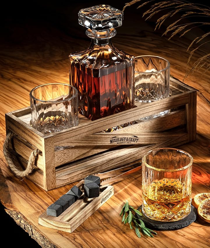 Five Piece Whiskey Decanter and Glasses Set | Amazon (US)