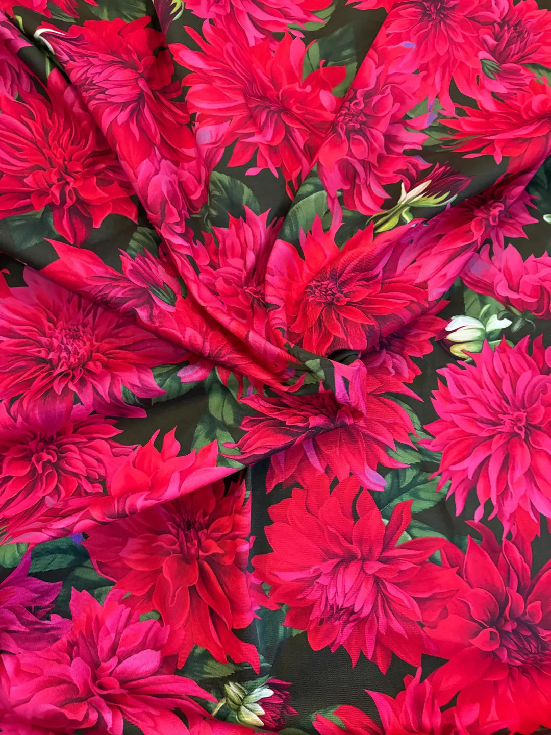 Designer Cotton Twill Fabric Dahlia - Etsy | Etsy (US)