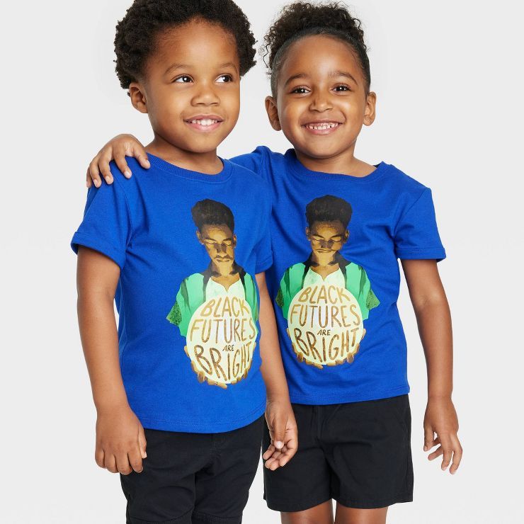 Black History Month Toddler Bright Futures Short Sleeve T-Shirt - Blue | Target