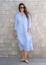 The Linen Tiered Midi Dress | Alice Walk