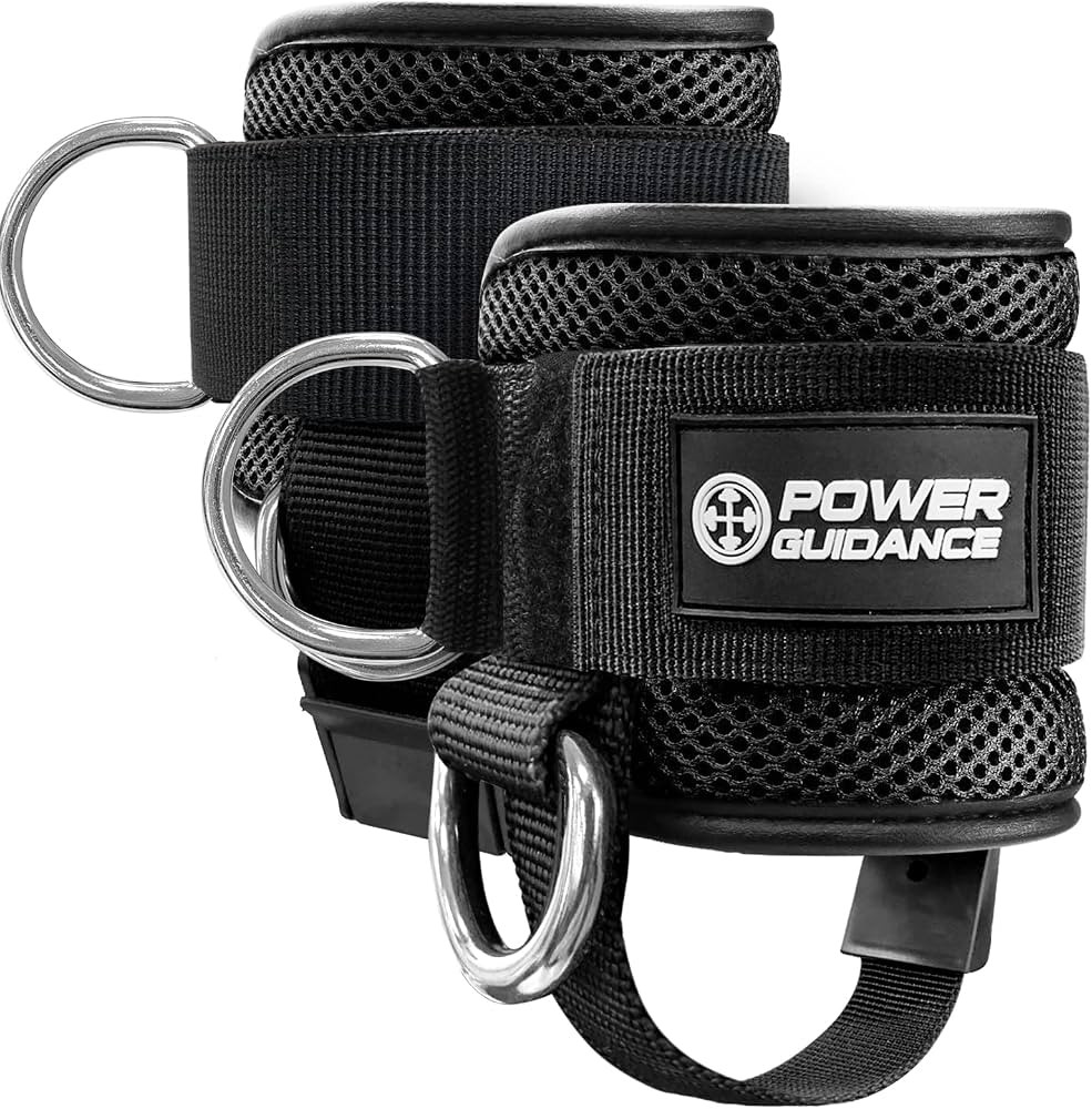 POWER GUIDANCE Ankle Strap for Cable Machine Professional Kickback Ankle Strap for Glute Workouts... | Amazon (US)