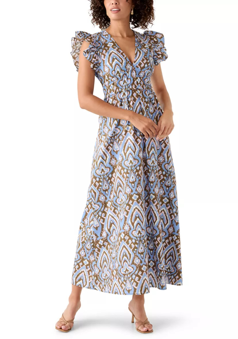 Women's Printed Smock Midi Dress | Belk
