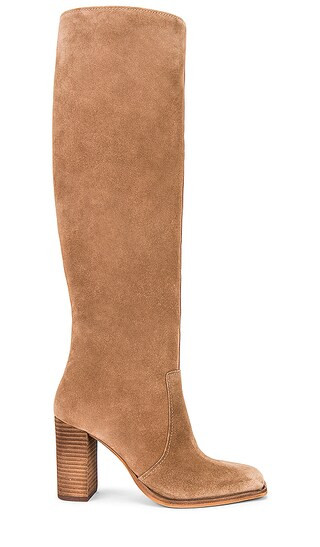 Nekita Boot in Truffle Suede | Revolve Clothing (Global)