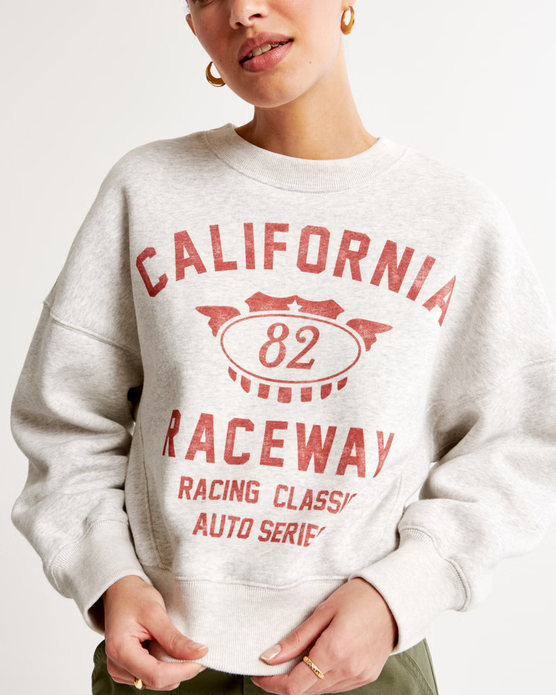 Women's Vintage Racing Sunday Crew | Women's Clearance | Abercrombie.com | Abercrombie & Fitch (US)