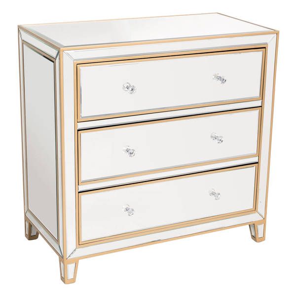 Mirrored Cabinet Hall Chest with 3 Drawers | Bed Bath & Beyond