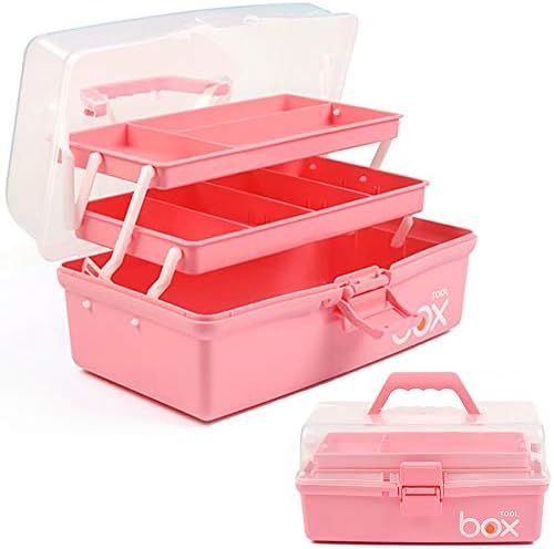 12in Three-Layer Multipurpose Storage Box Organizer Folding Tool Box / Art & Crafts Case / Sewing... | Amazon (US)