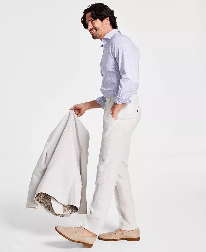 Men's Slim-Fit Linen Suit Pants, Created for Macy's | Macys (US)