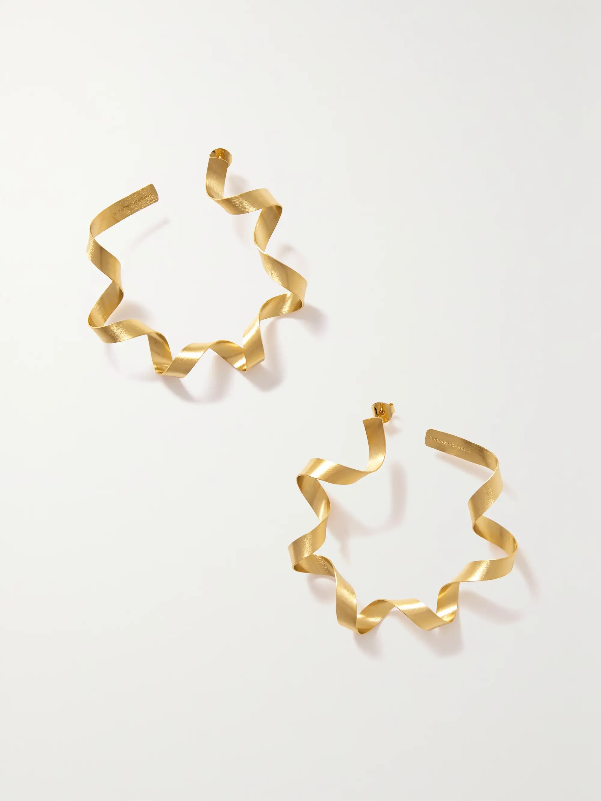 This is What Happens When the Paper Shredder Malfunctions Gold-plated hoop earrings | NET-A-PORTER (US)