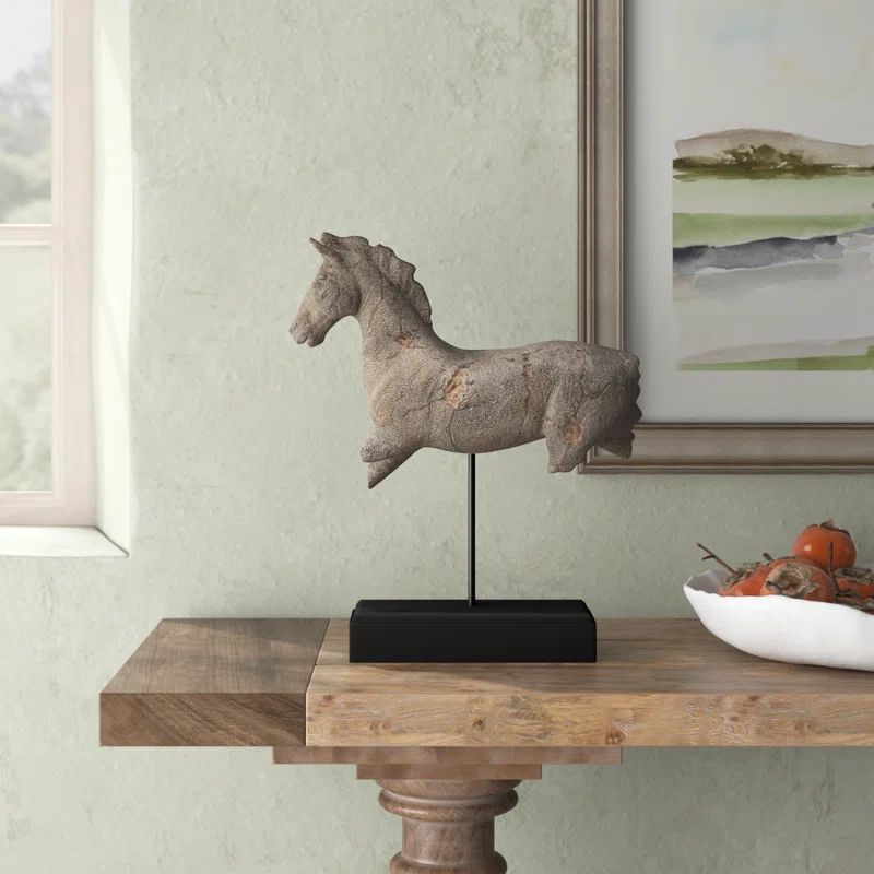 Lionel Horse Statue on Stand | Wayfair Professional