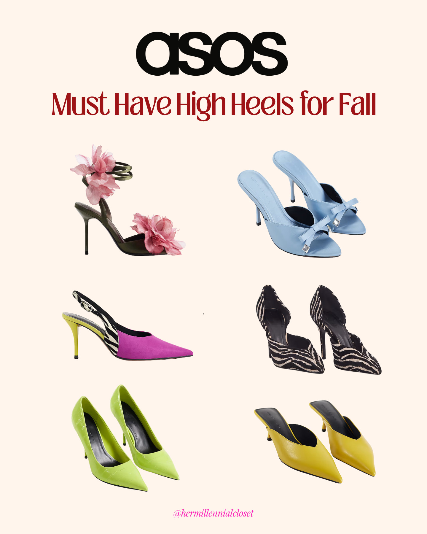 Bringing in the color this Fall with these bright trendy heels from ASOS! 

 #LTKgrwm #LTKootd
