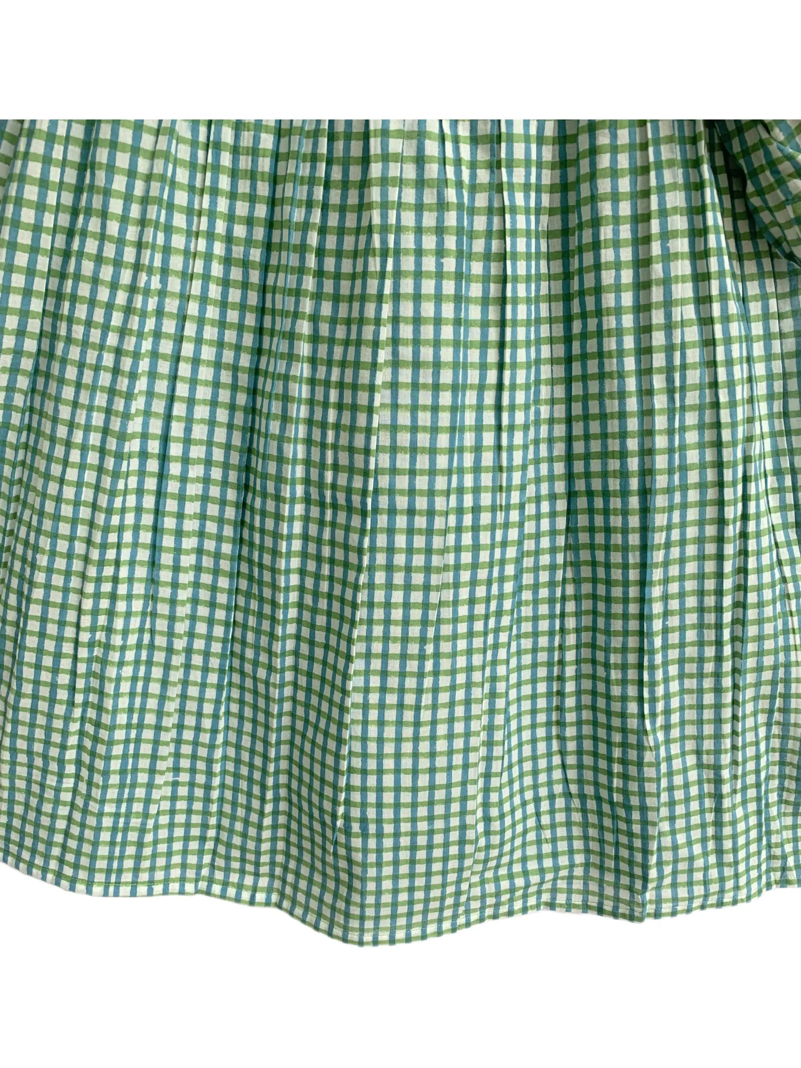 Turquoise Gingham Cotton Lounge Set – Puff Sleeve Smocked Top & Shorts | Etsy (Global)