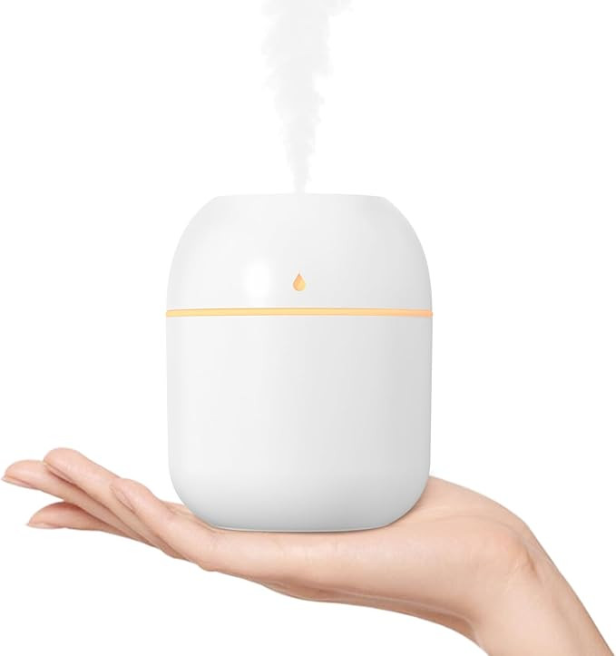 Portable Small Humidifier, USB Personal Desktop Humidifier for Car, Office Room, Bedroom, Auto Sh... | Amazon (US)