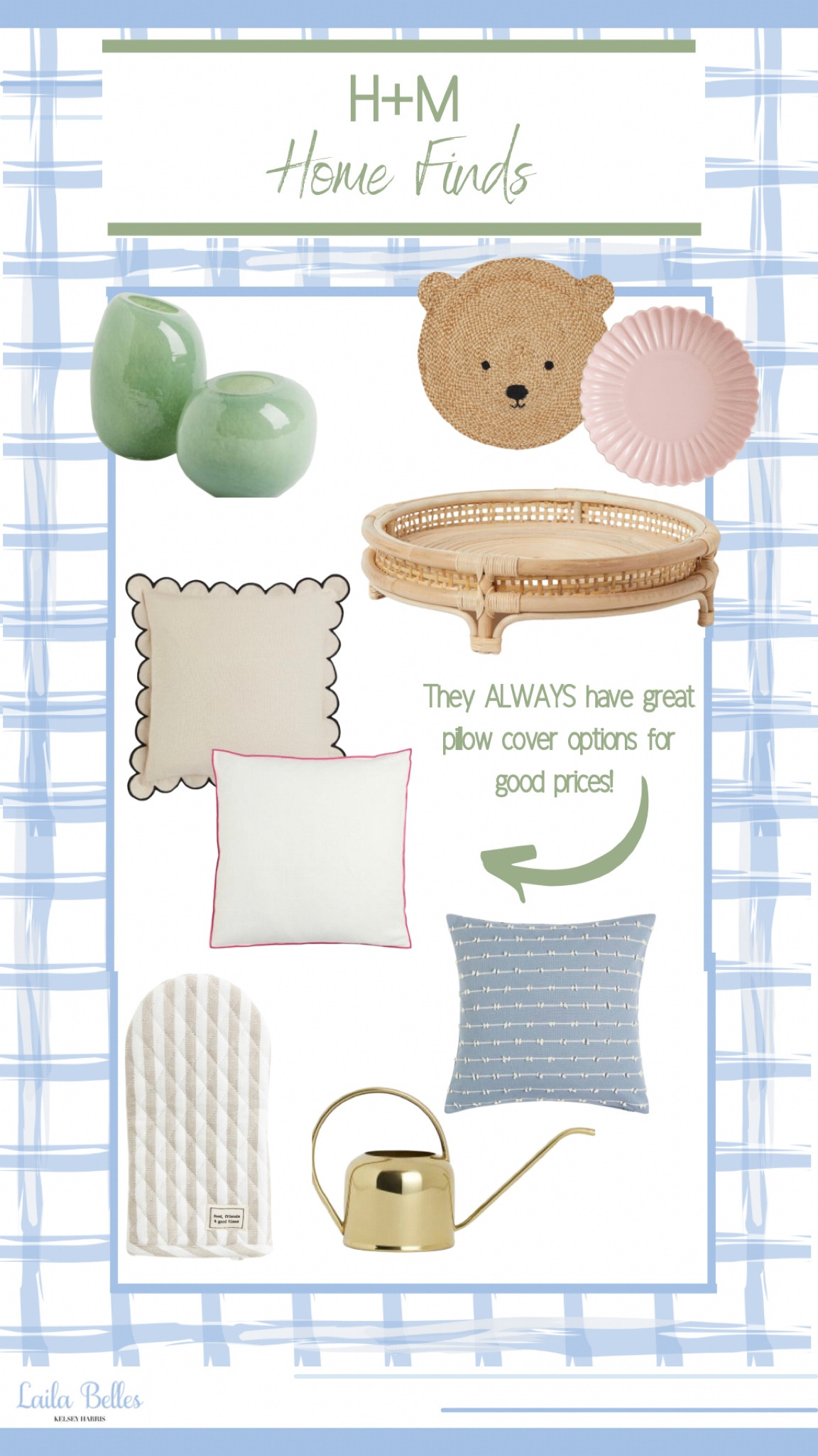 H+M always has GREAT pillow covers for a good price! Obsessed with this rattan tray and think I need to grab one for myself!
.
.
#h&mfinds #h&mhome 

#LTKhome