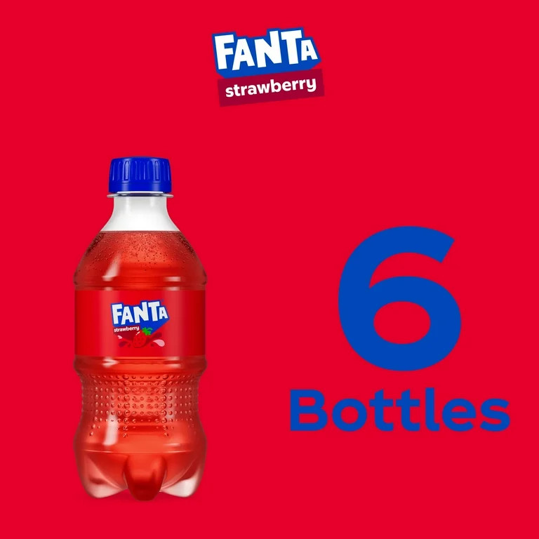 Fanta Strawberry Soda Pop, 12 fl oz, 6 Pack Bottles | Walmart (US)