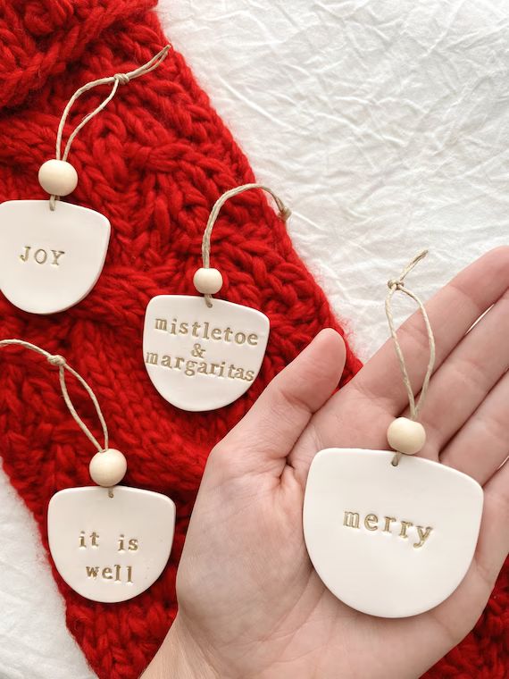 Personalized Clay Christmas Ornaments  Custom Ornaments  - Etsy | Etsy (US)
