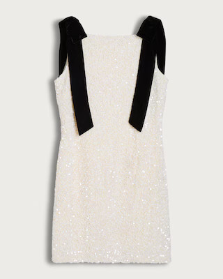 The F&F Edit Sequin Mini Dress in Cream | Tesco F&F