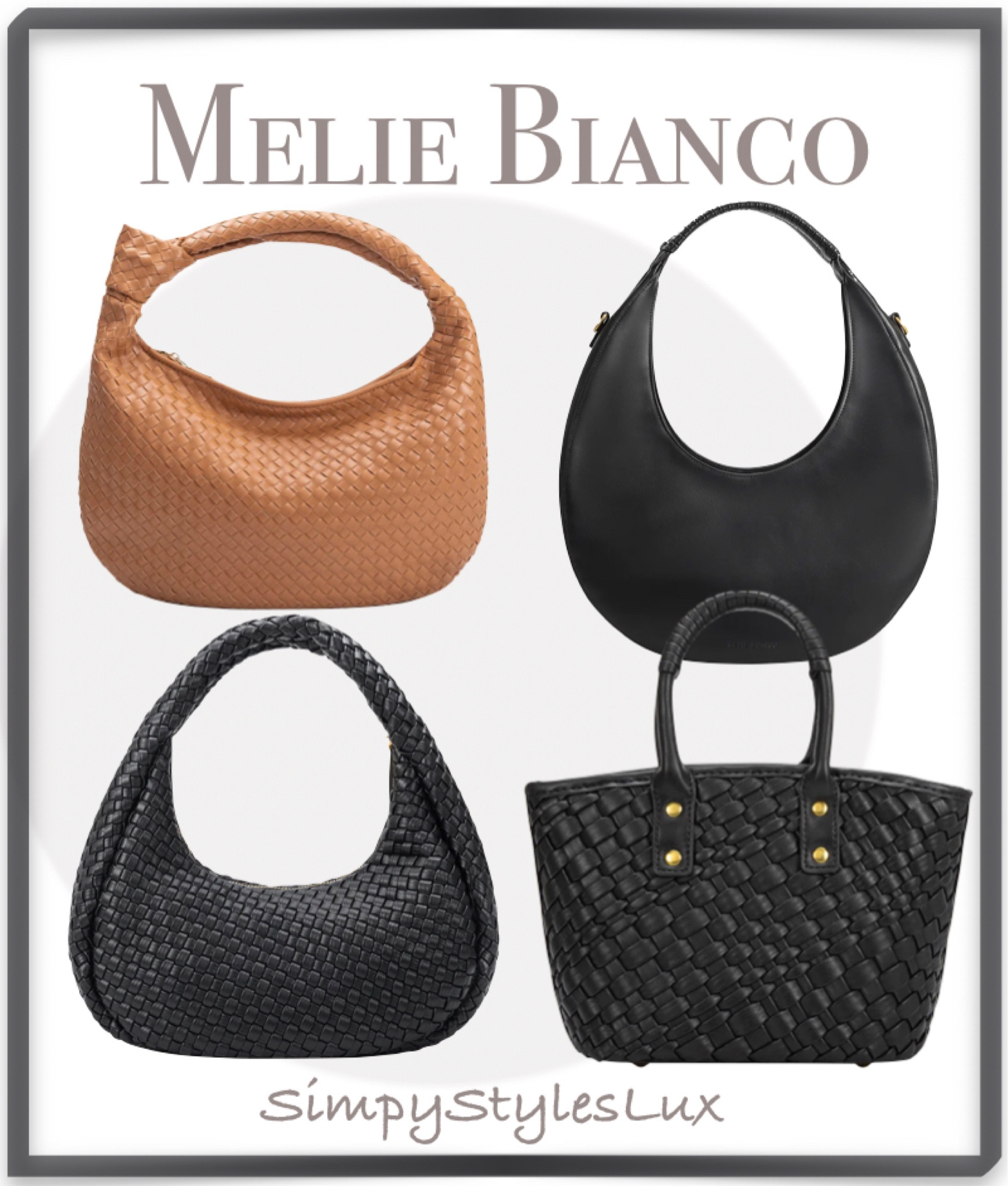 Melie Bianco // Danni Large Vegan Leather Shoulder Bag