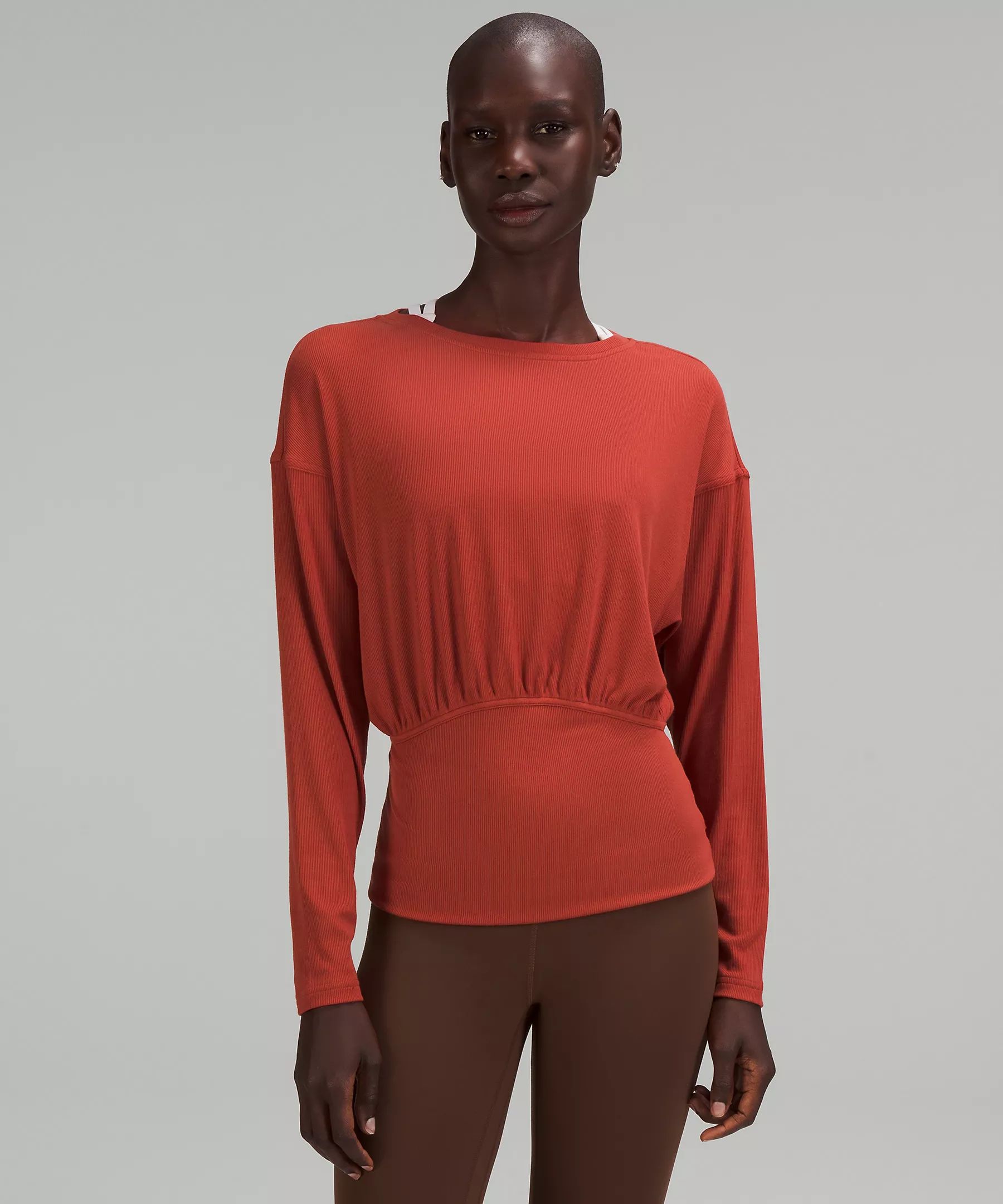 Ribbed Modal-Silk Blend Long Sleeve Shirt | Women's Long Sleeve Shirts | lululemon | Lululemon (US)
