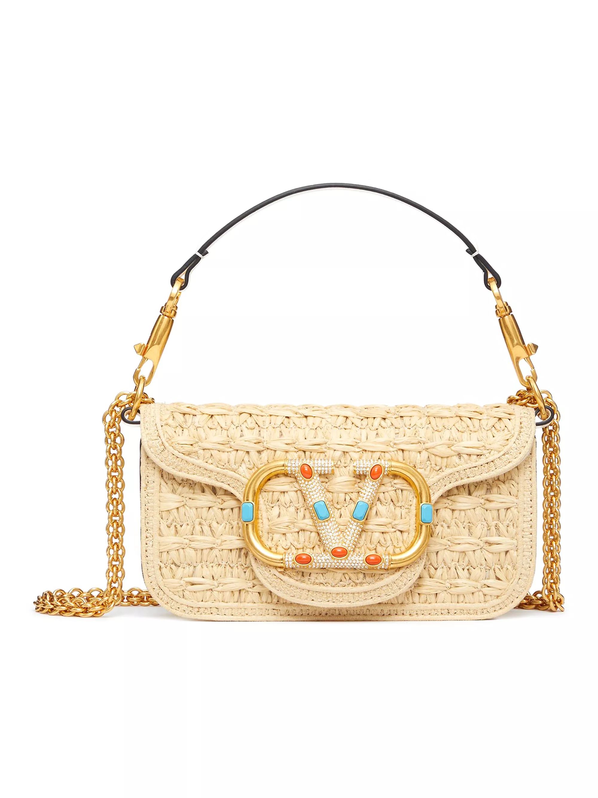 Small Locò Raffia Bag With Jewel Logo | Saks Fifth Avenue