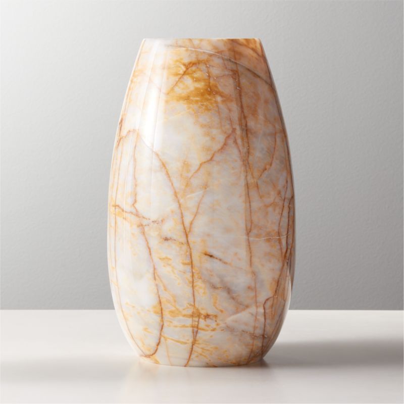 Reign Modern Golden Marble Vase + Reviews | CB2 | CB2