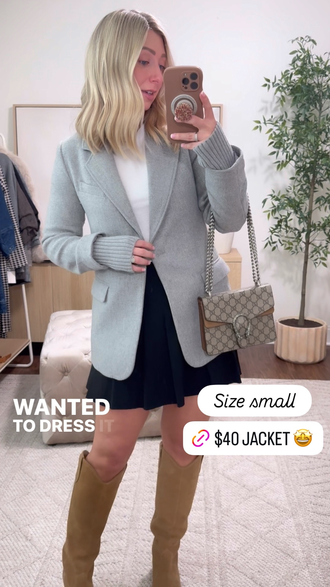 The blazer you need for Fall and Winter! It’s an exact look for less to a designer one that’s $350 😳…this one is only $40!!! 👏🏻 It’s selling FAST! Runs TTS, I’m a size 4 wearing the size small! 

Blazer size small, boots size up 1/2 size! 

Walmart blazer, favorite daughter, petite outfits, blazers, winter outfits, Marc fisher boots 

#LTKPetite #LTKHoliday #LTKGiftGuide