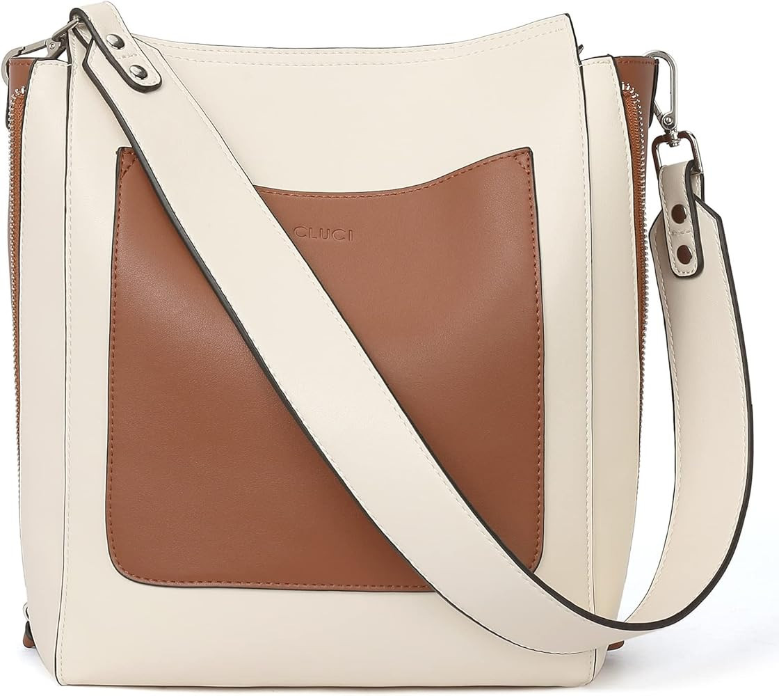 CLUCI Vegan Leather Women Handbag Crossbody Designer Shoulder Tote Pures Ladies Hobo Bucket Bags Val | Amazon (US)