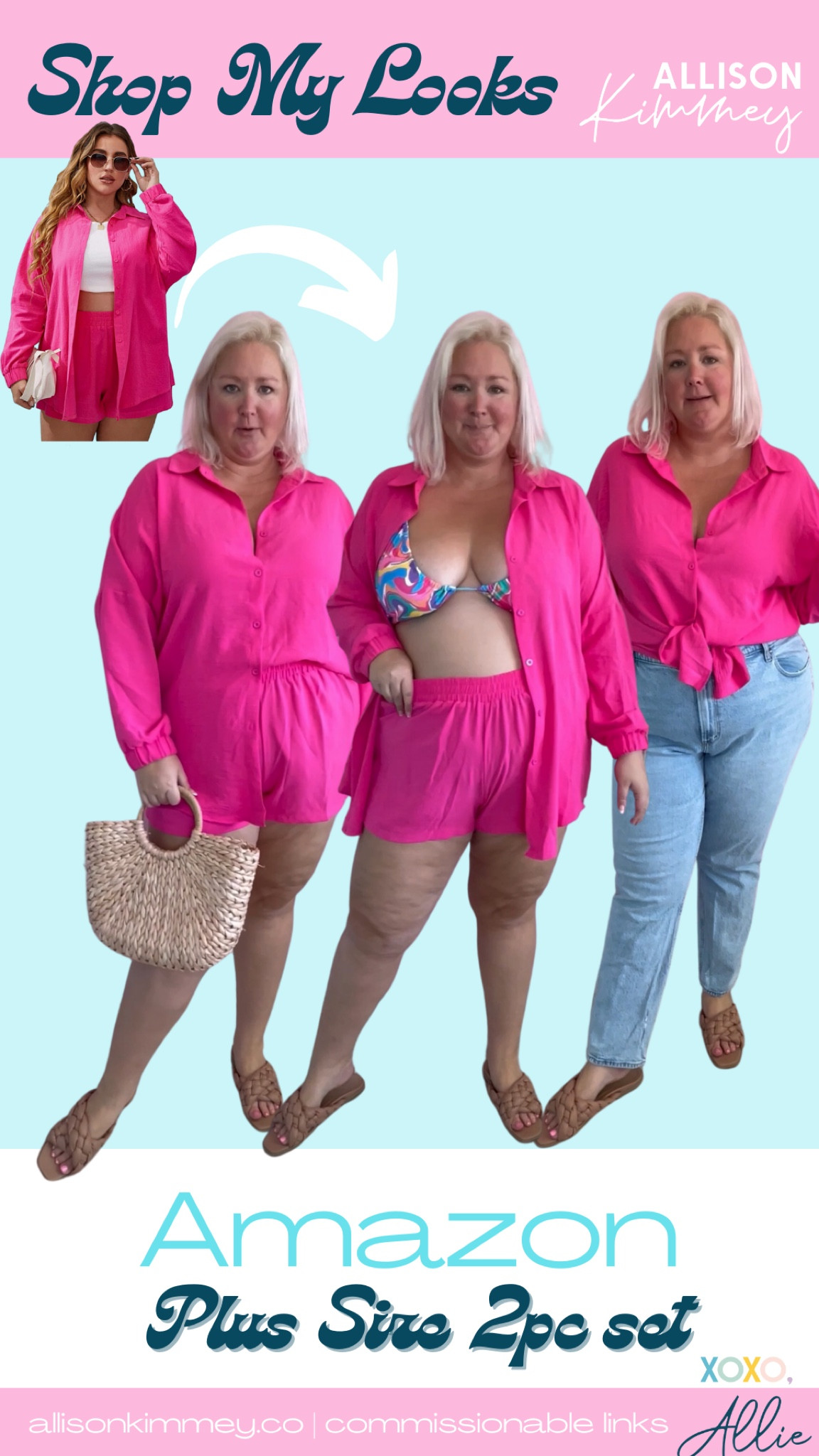 Styling this plus size set from Amazon 3 ways! I’m wearing the 3x!

#LTKswim #LTKcurves #LTKunder50