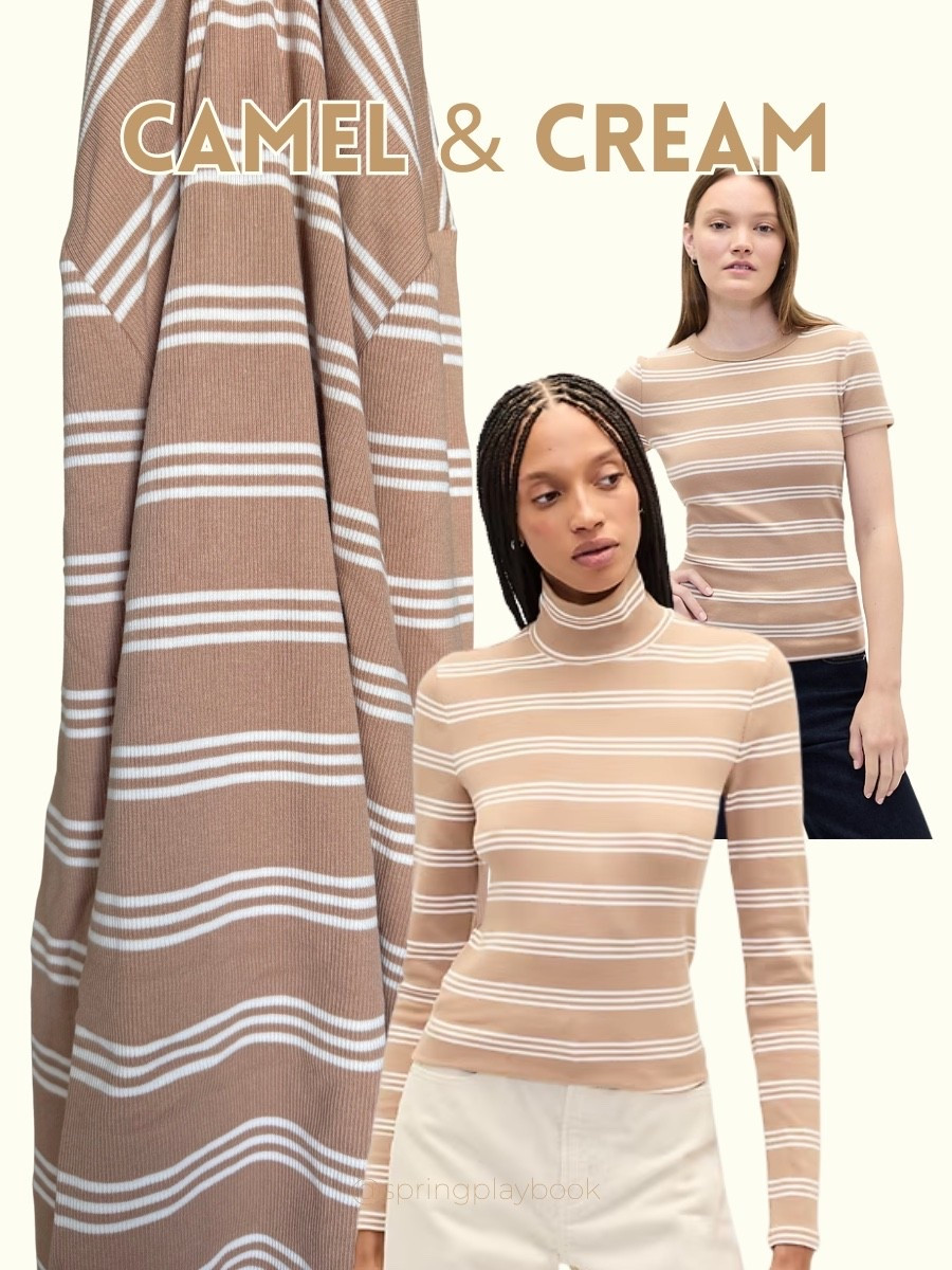 Camel & Cream ribbed tops. 

These are a beautiful for warm seasons: Springs & Autumns

#createdcolorful #createdcolorfulspring #hocspring #tcispring #tcilightspring ##lightspring #warmspring #truespring #brightspring #clearspring #paintboxspring #bluespring

#LTKOver40 #LTKSeasonal #LTKSaleAlert