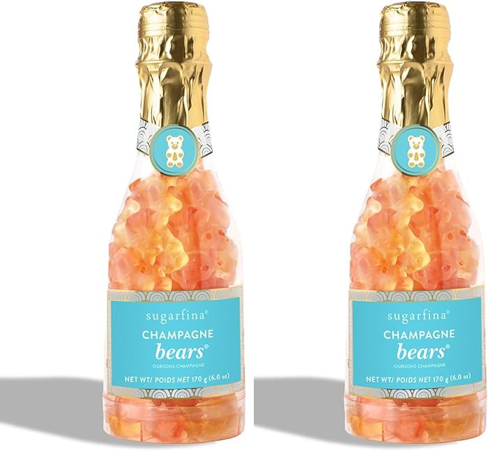 Sugarfina Champagne Gummy Bears Celebration Bottle, 6 oz Bottles, 2 count | Chamapgne Bears | Gum... | Amazon (US)