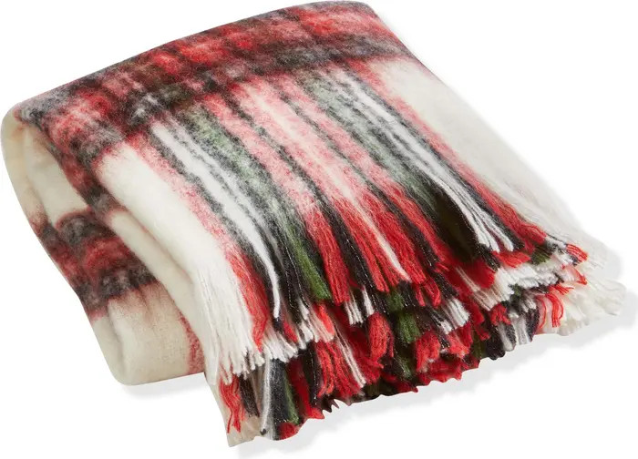 tag Red Multi Tartan Check Throw Blanket Cozy Acrylic Christmas | Nordstrom | Nordstrom