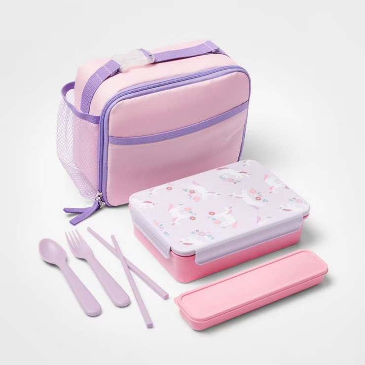 Lunch Box and Bag Set with Utensils Unicorn - Cat & Jack™ | Target