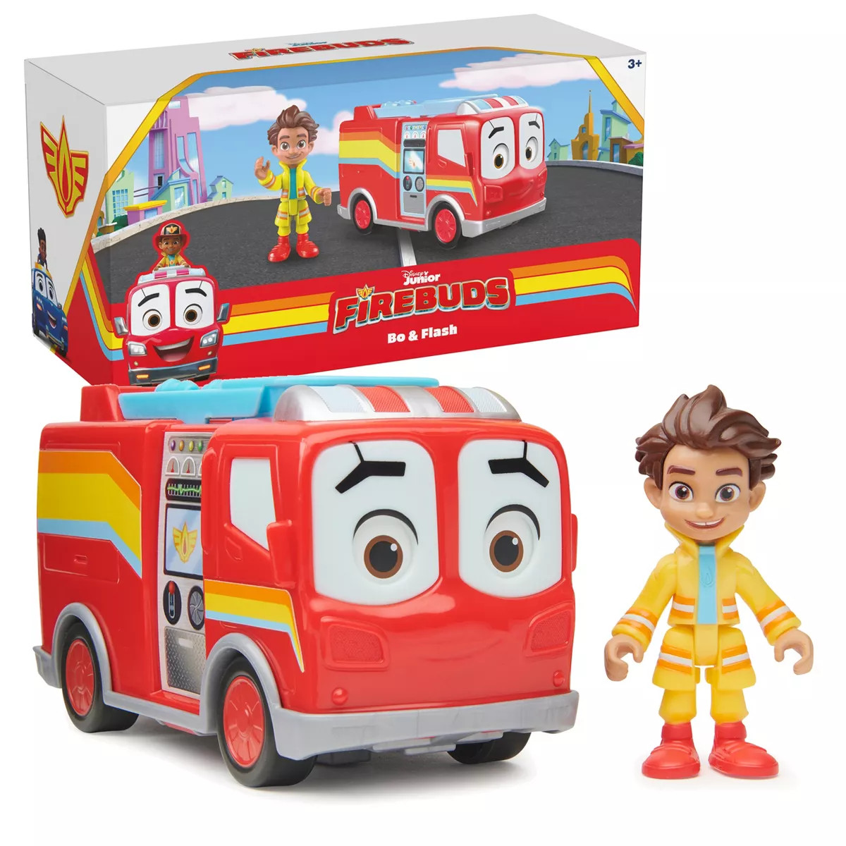 Disney Junior Firebuds Friends Bo and Flash Figure and Fire Truck Set | Target