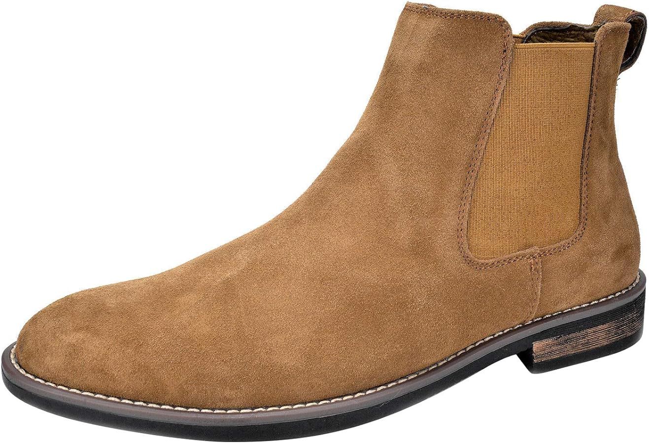 Bruno Marc Men's Suede Leather Chelsea Ankle Boots | Amazon (US)