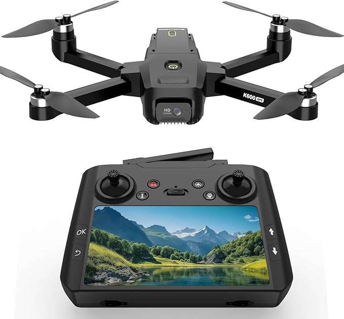 GPS Drone with EIS 4K Camera, 4.5" FPV Screen, 5GHz Transmission Foldable Drone with Brushless Mo... | Amazon (US)