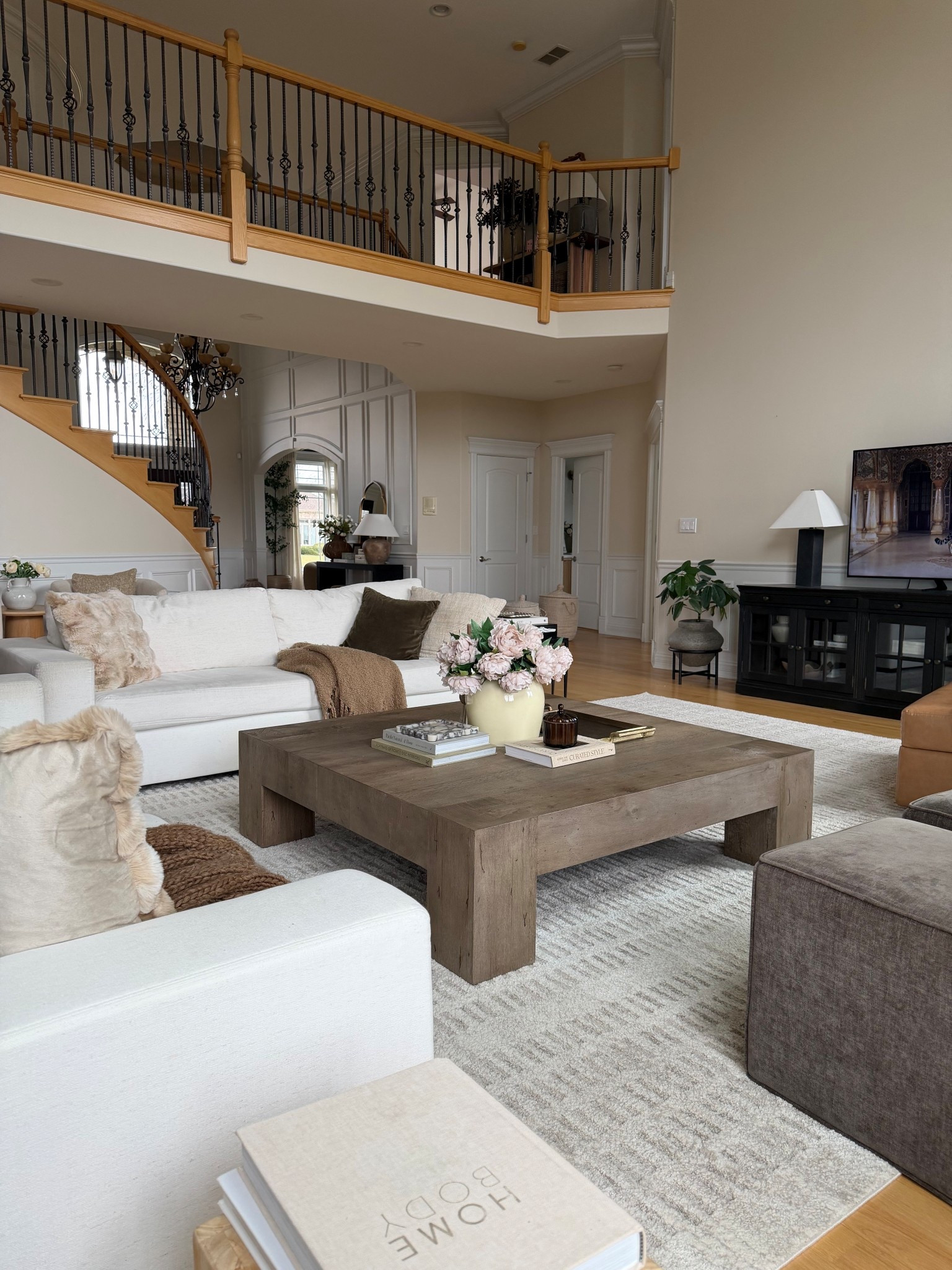 Great room views post holidays! I found similar coffee tables that give same vibe but are fraction of a cost.



#LTKSaleAlert #LTKHome #LTKSeasonal