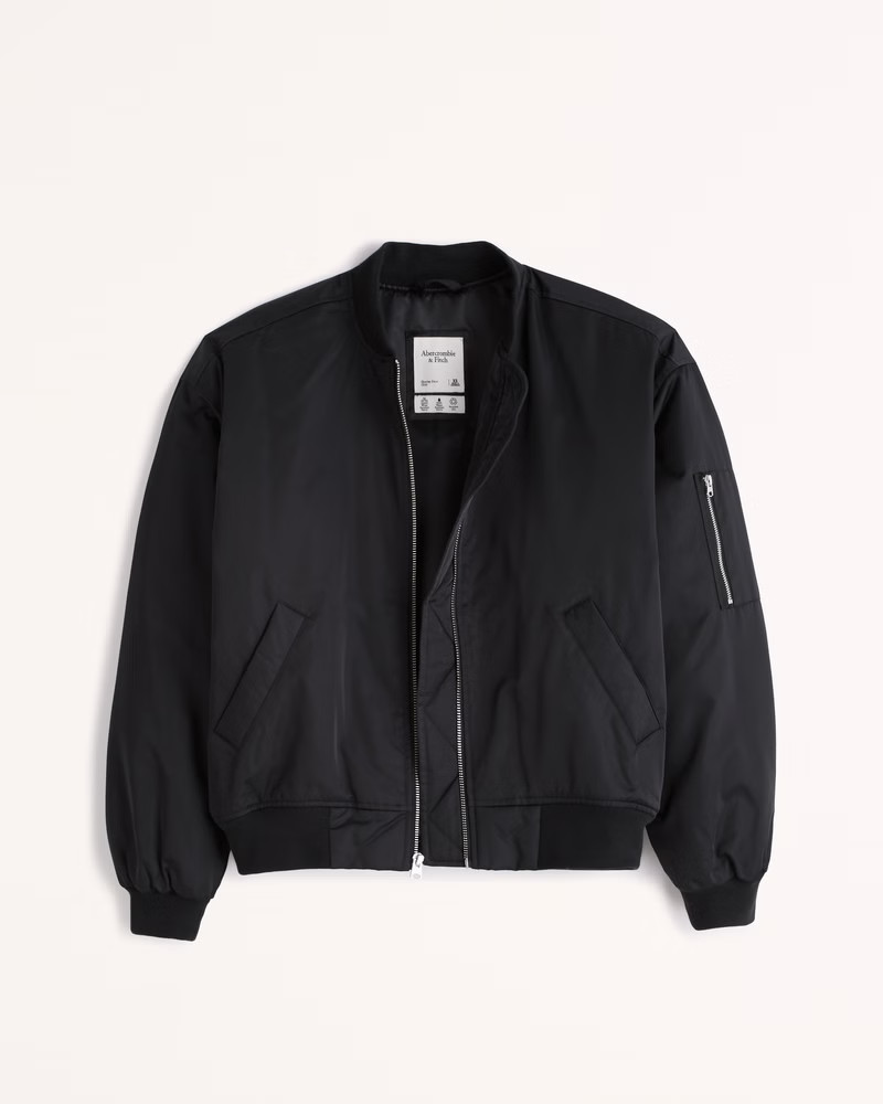 Women's Classic Bomber Jacket | Women's Coats & Jackets | Abercrombie.com | Abercrombie & Fitch (US)