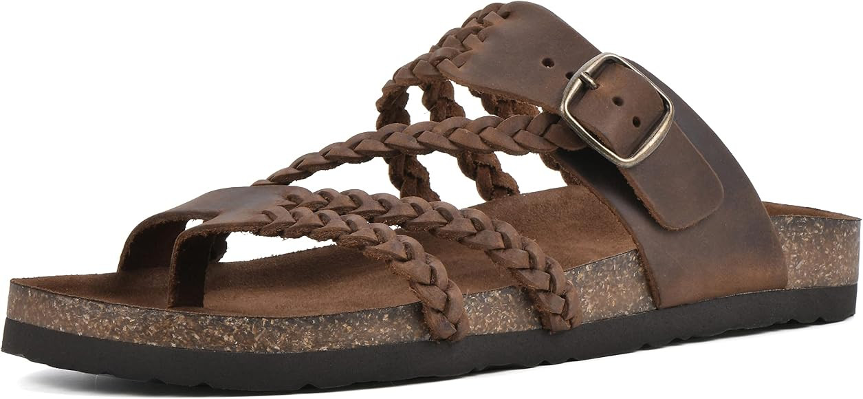 WHITE MOUNTAIN Women's Hayleigh Braided Signature Comfort-Molded Footbed Sandal | Amazon (US)