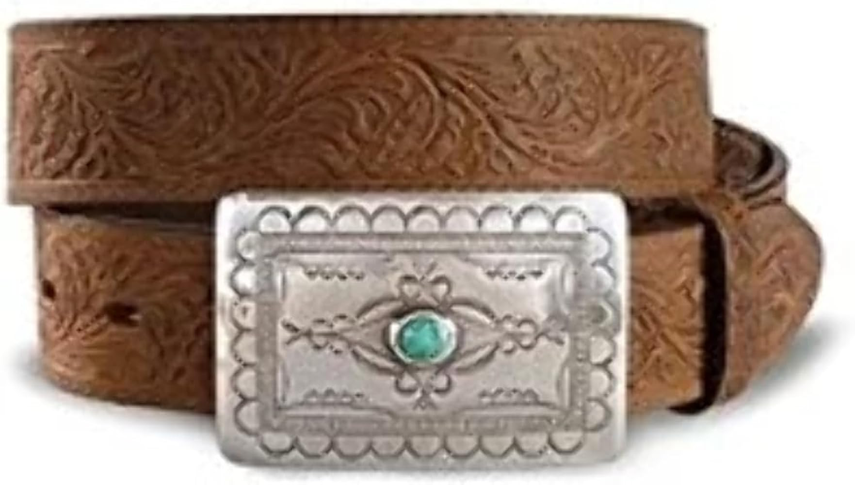 Tony Lama Women's Navajo Spirit Embossed Leather Belt USA MADE C50189 | Amazon (US)
