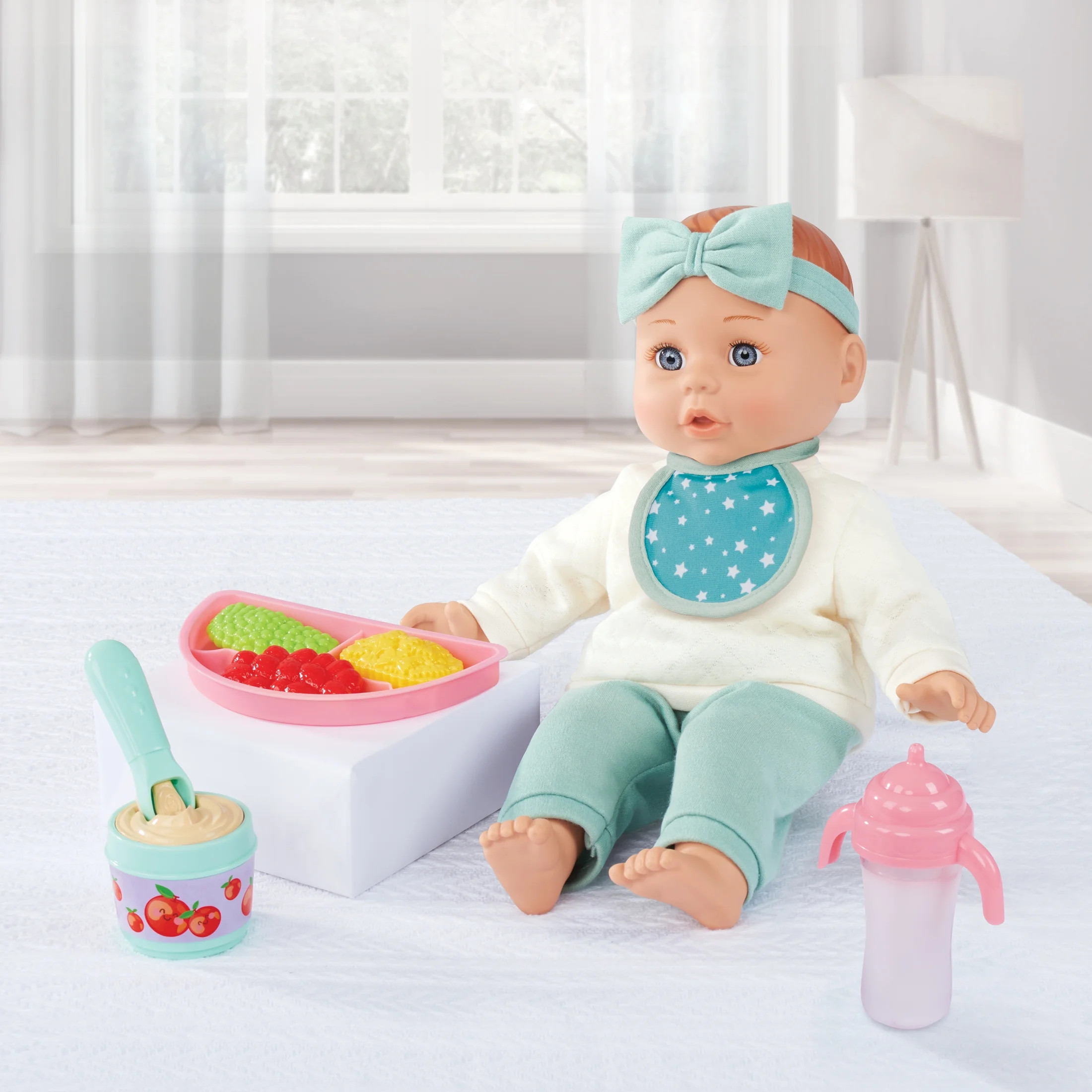 My Sweet Love Meal Time Baby Doll Play Set, Ivory and Sage Outfit, 14-inch Doll, 12 Pieces Includ... | Walmart (US)