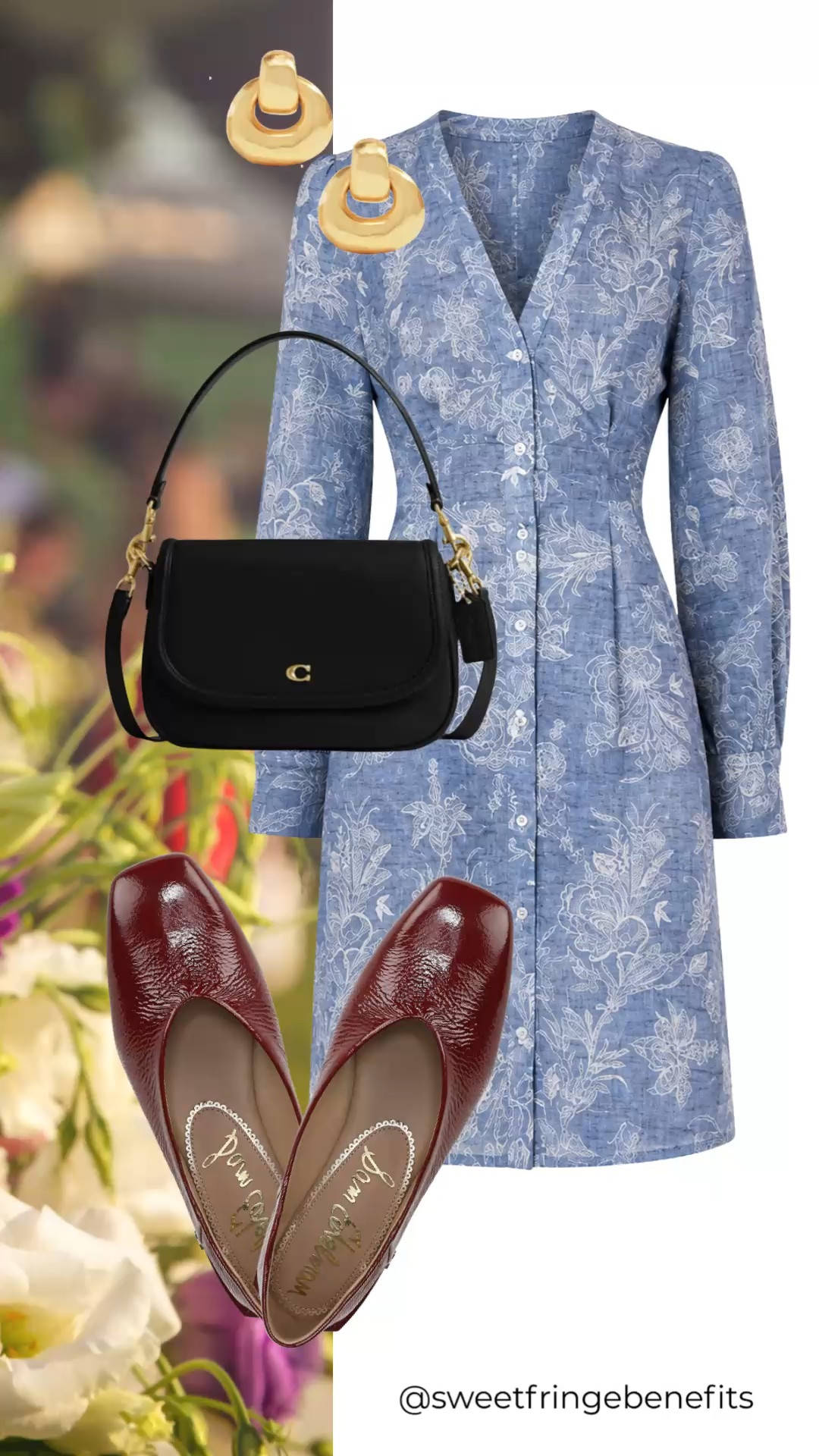 This blue floral dress has a tailored silhouette that feels polished without being fussy. I love the pretty print paired with a classic black bag and burgundy flats for an easy daytime or special-occasion look.

💡 LTK MADE EASY
❤️ Heart = Support my posts!
🔖 Save = Get sale & restock alerts
📋 Lists = Keep favorites organized
📲 Share = Send lists and products to a friend. Hello, Christmas List!
💬 Comment = Ask me anything about what I'm wearing.:-)

#LTKootd #LTKWedding #LTKOver40